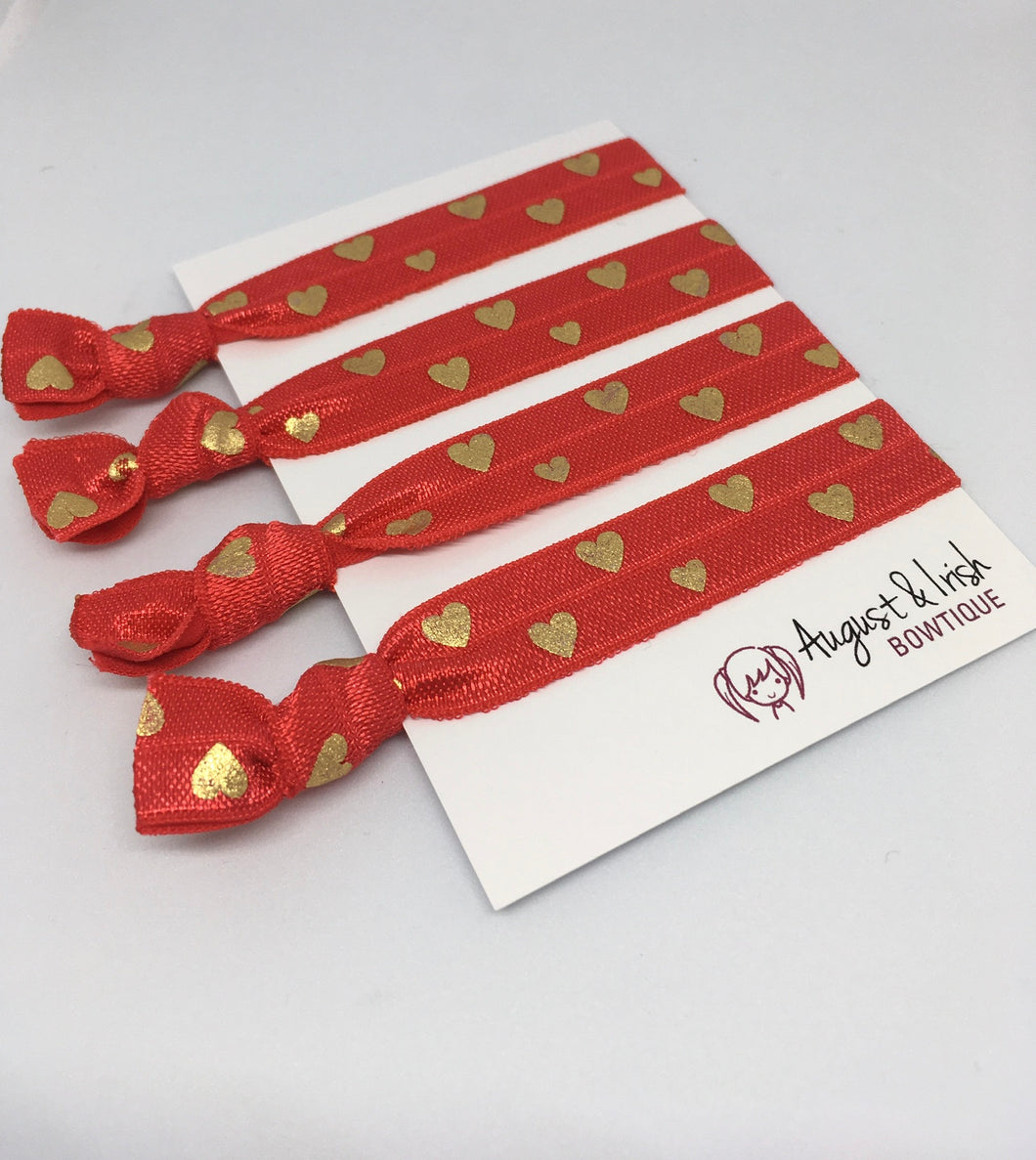 Red Love Hair Ties