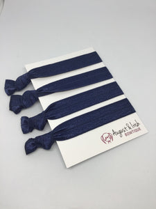 Navy School Hair Ties