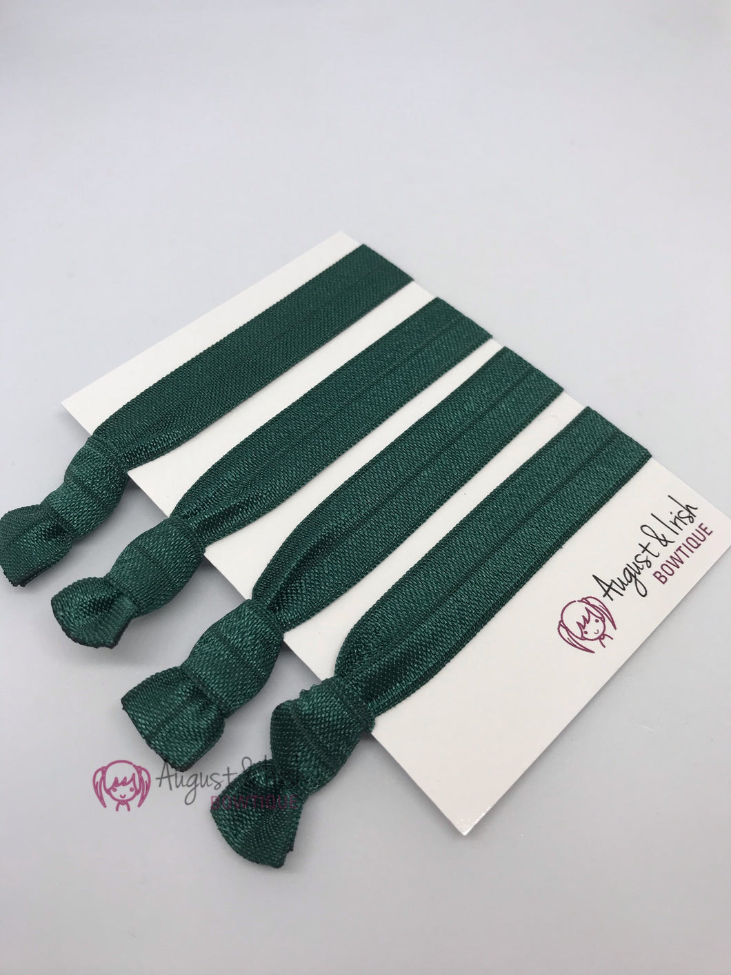 Forest Green School Hair Ties