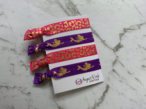 Mermaids vs. Leopards Set Hair Ties