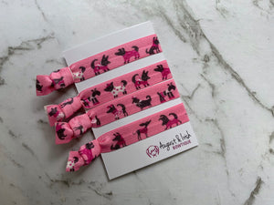 Pink Scottie Dog Hair Ties