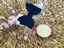 Load image into Gallery viewer, Navy Velvet Bow Headband - My First Bow