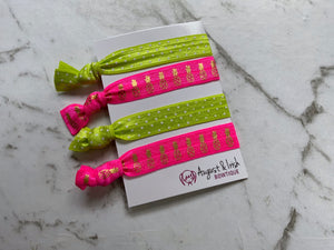 Neon Pineapple Set Hair Ties