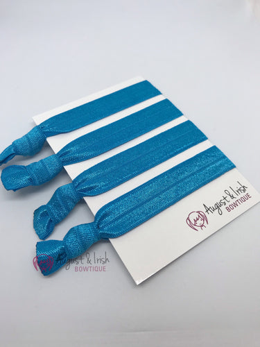 Ocean Aqua School Hair Ties